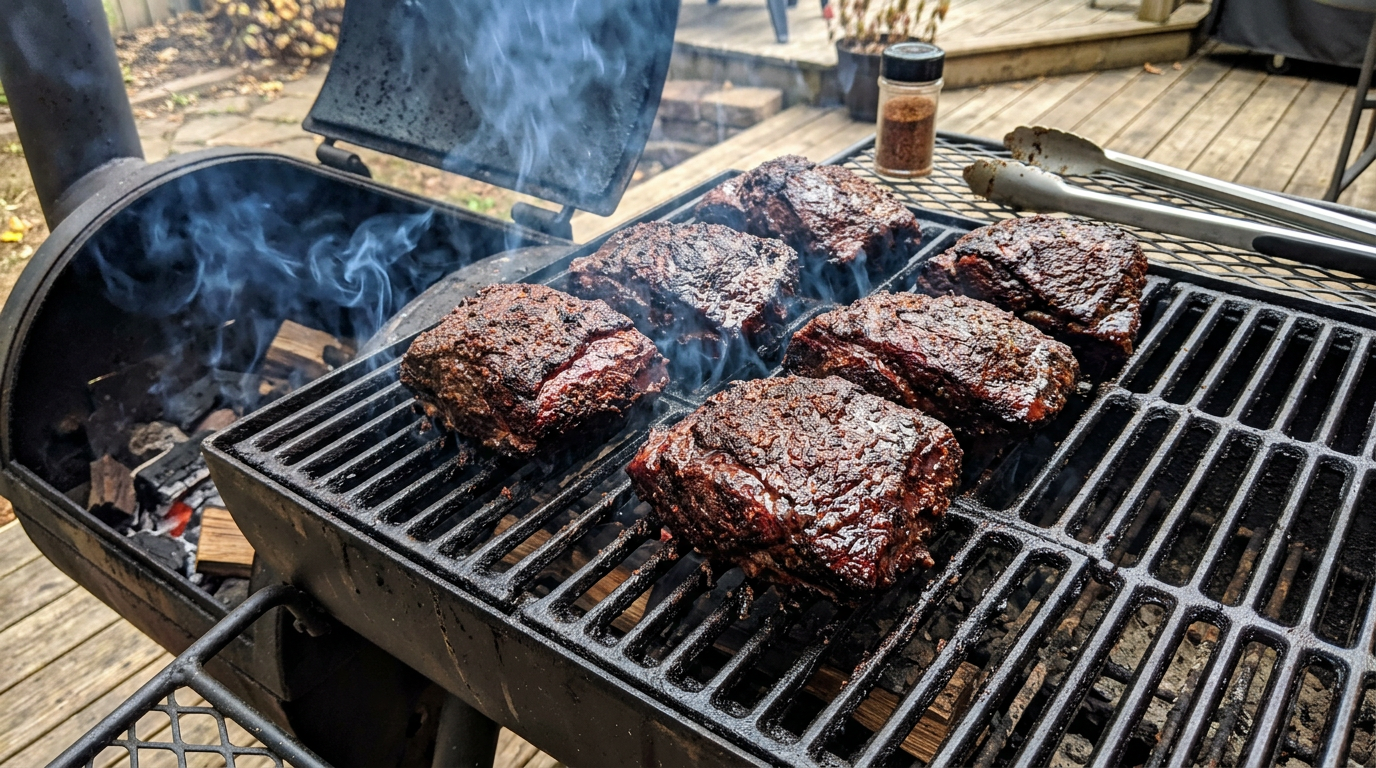 Beef cheeks smoking