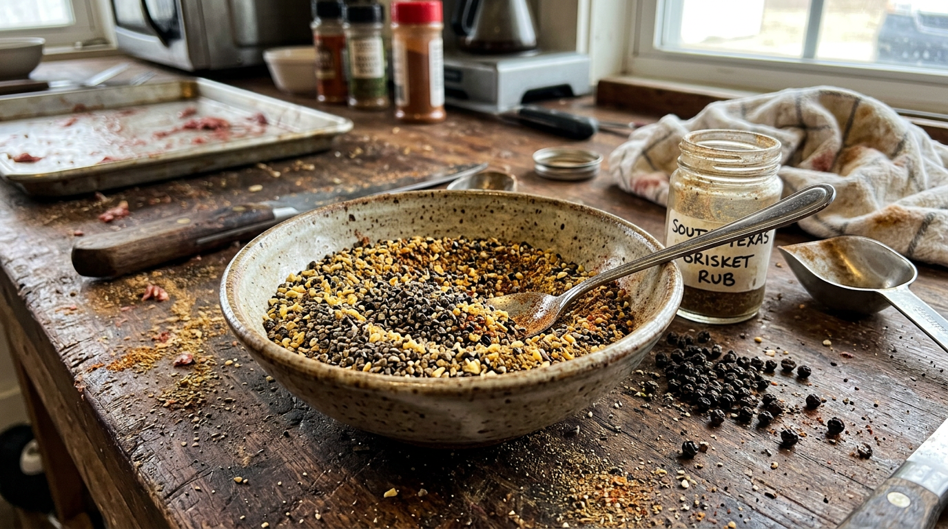 Coarse South Texas brisket rub