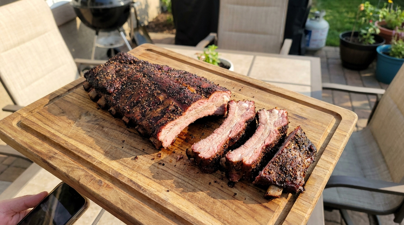 Texas Style Spare Ribs: No Wrap, Heavy Pepper